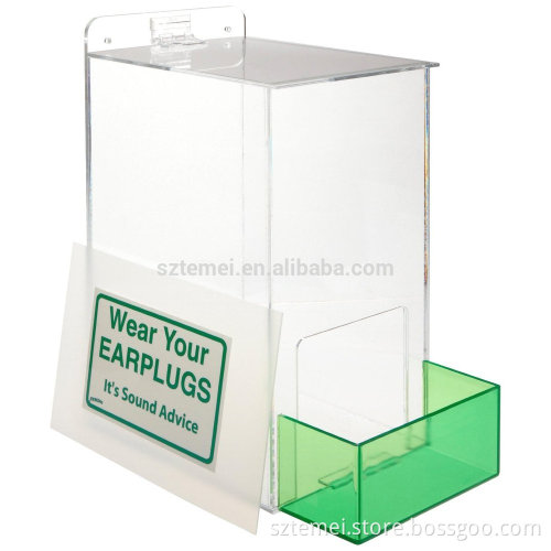 mounting acrylic earplug dispenser